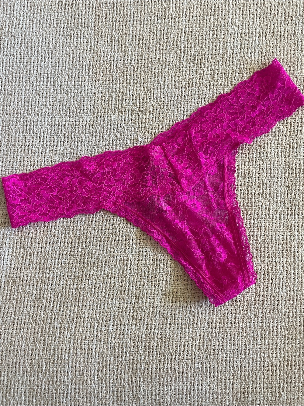 Victoria's Secret Lace Hipster Panty - Bright Fuchsia